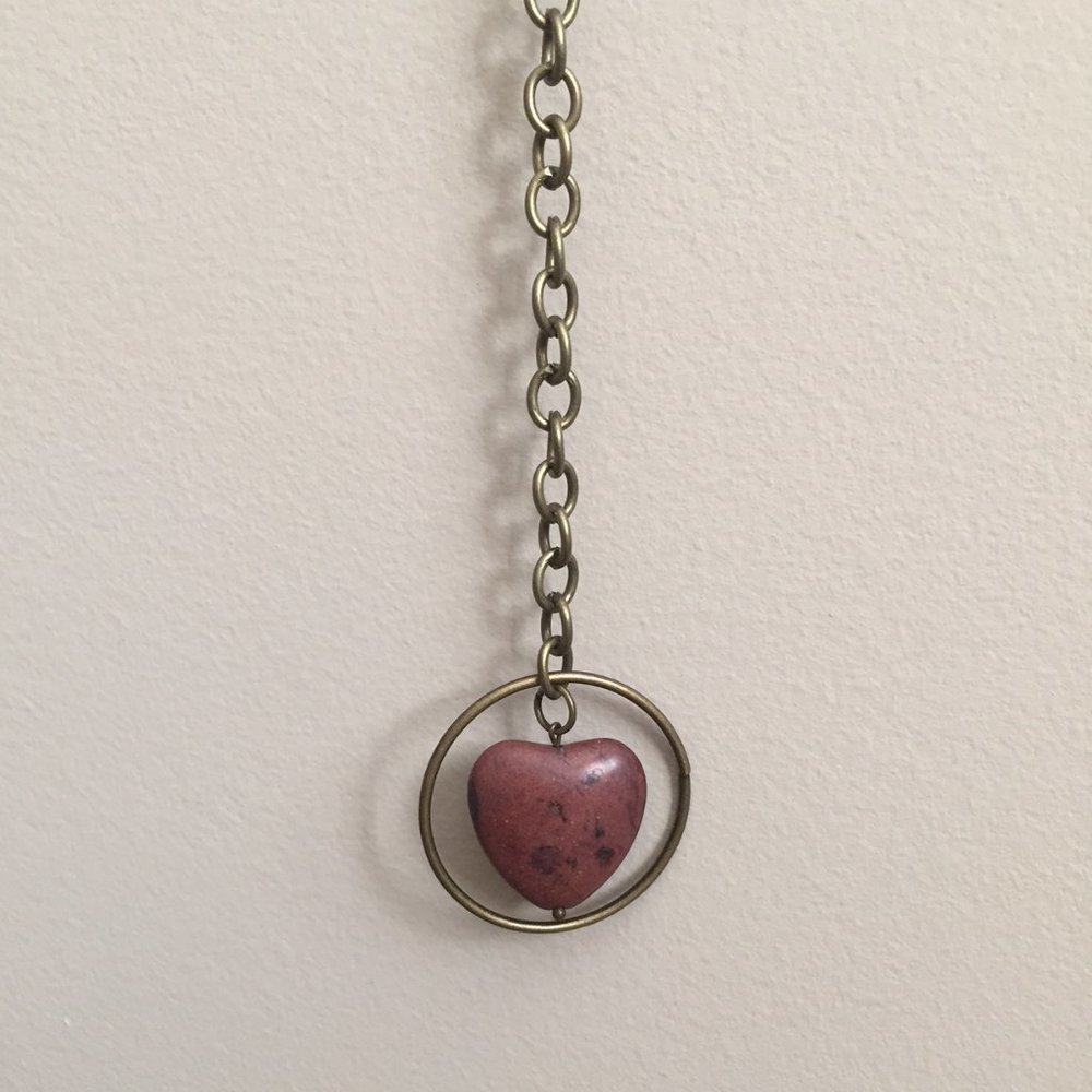Dangle Heart Y style Necklace
